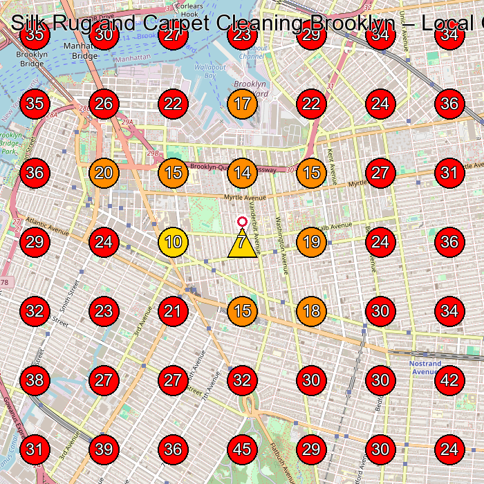 Silk Rug and Carpet Cleaning Brooklyn GeoGrid visibility map for Carpet Cleaning Service in Brooklyn